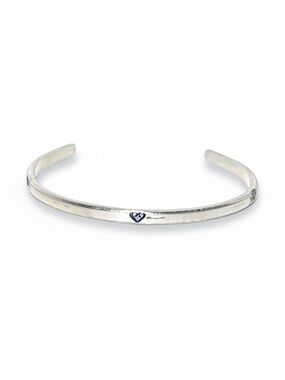 Handmade stamped Celtic Knot Heart delicate stackable adjustable cuff bracelet‎